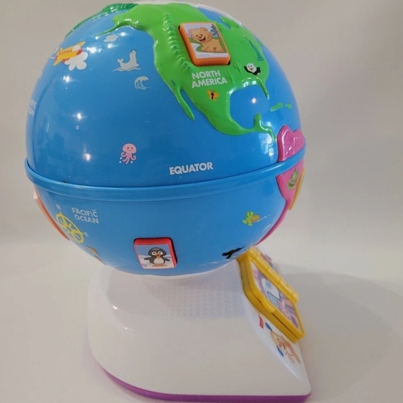Fisher-Price Blue and Green Learning Globe Toy - Picture 5 of 6
